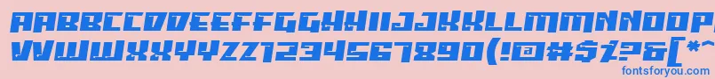 Psipbrg Font – Blue Fonts on Pink Background