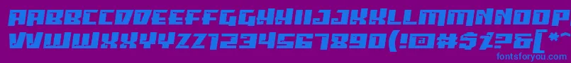 Psipbrg Font – Blue Fonts on Purple Background