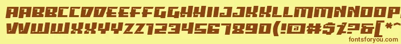 Psipbrg Font – Brown Fonts on Yellow Background