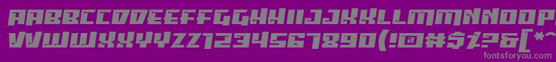 フォントPsipbrg – 紫の背景に灰色の文字