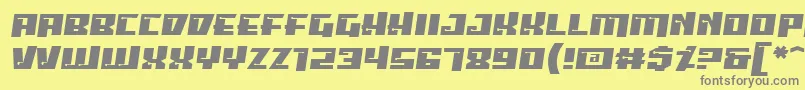 Psipbrg Font – Gray Fonts on Yellow Background