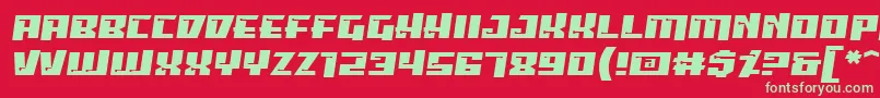 Psipbrg Font – Green Fonts on Red Background