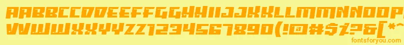 Psipbrg Font – Orange Fonts on Yellow Background