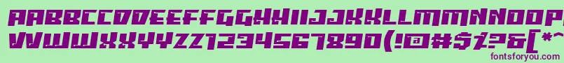 Psipbrg Font – Purple Fonts on Green Background