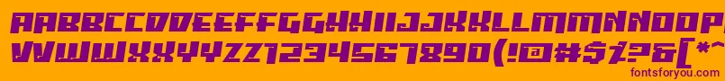 Psipbrg Font – Purple Fonts on Orange Background