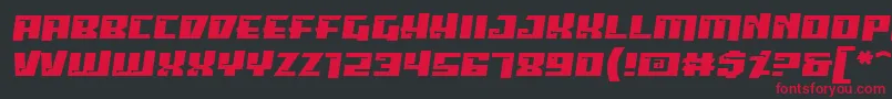 Psipbrg Font – Red Fonts on Black Background