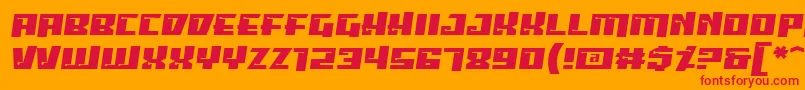 Psipbrg Font – Red Fonts on Orange Background