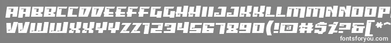 フォントPsipbrg – 灰色の背景に白い文字