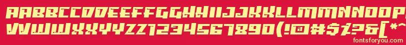 Psipbrg Font – Yellow Fonts on Red Background