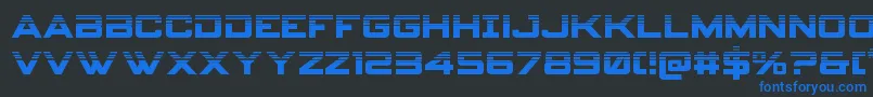 Spyagencyv3half Font – Blue Fonts on Black Background