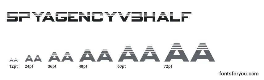 Размеры шрифта Spyagencyv3half