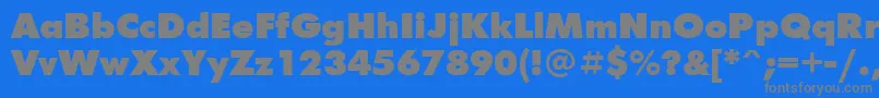 FuturisextraBoldCyrillic Font – Gray Fonts on Blue Background