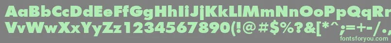 FuturisextraBoldCyrillic Font – Green Fonts on Gray Background