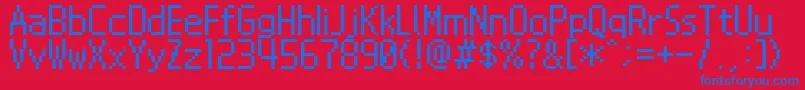 Nds12 Font – Blue Fonts on Red Background