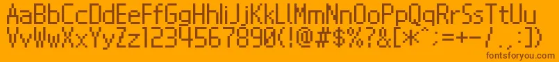 Nds12 Font – Brown Fonts on Orange Background