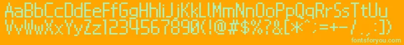 Nds12 Font – Green Fonts on Orange Background