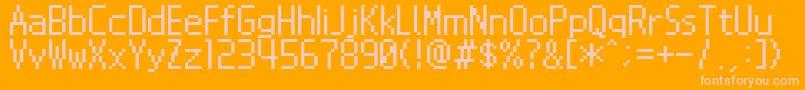 Nds12 Font – Pink Fonts on Orange Background