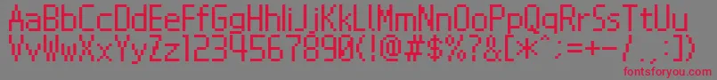 Nds12 Font – Red Fonts on Gray Background