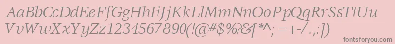 VoracesskItalic Font – Gray Fonts on Pink Background