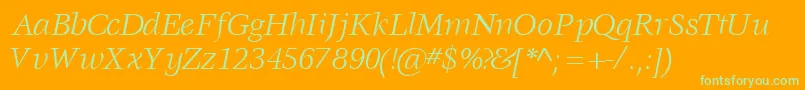 VoracesskItalic Font – Green Fonts on Orange Background