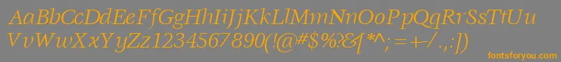 VoracesskItalic Font – Orange Fonts on Gray Background