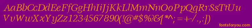 VoracesskItalic Font – Orange Fonts on Purple Background