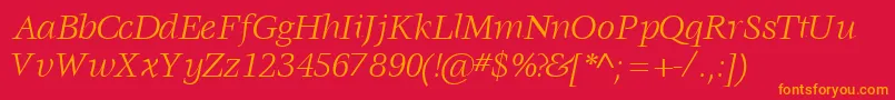 VoracesskItalic Font – Orange Fonts on Red Background