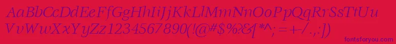 VoracesskItalic Font – Purple Fonts on Red Background