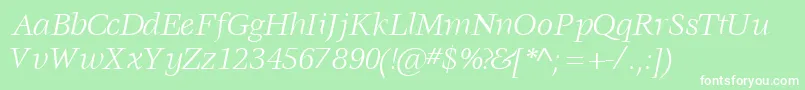 VoracesskItalic Font – White Fonts on Green Background