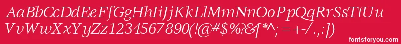 VoracesskItalic Font – White Fonts on Red Background