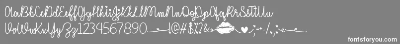 IMissYourKissTtf Font – White Fonts on Gray Background