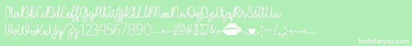 IMissYourKissTtf Font – White Fonts on Green Background