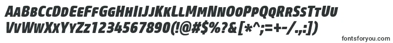 フォントCoreSansMSc87CnHeavyItalic – 黒いフォント