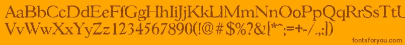 GascogneantiqueRegular Font – Brown Fonts on Orange Background