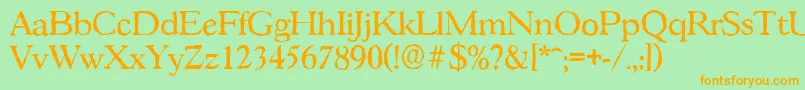 GascogneantiqueRegular Font – Orange Fonts on Green Background