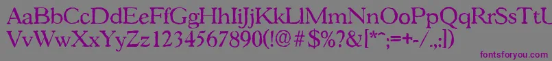 GascogneantiqueRegular Font – Purple Fonts on Gray Background