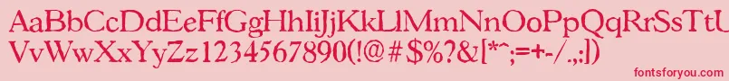 GascogneantiqueRegular Font – Red Fonts on Pink Background