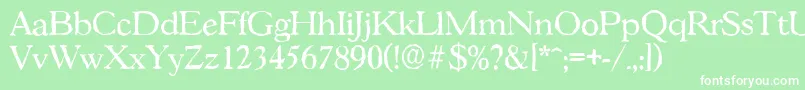 GascogneantiqueRegular Font – White Fonts on Green Background