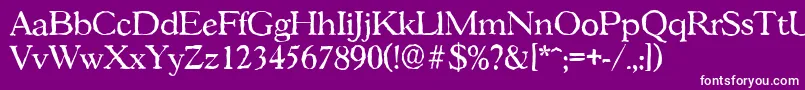 GascogneantiqueRegular Font – White Fonts on Purple Background