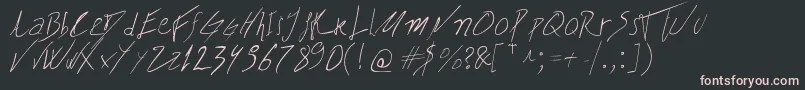 BiffeCalligraphy Font – Pink Fonts on Black Background