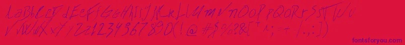 Шрифт BiffeCalligraphy – фиолетовые шрифты на красном фоне