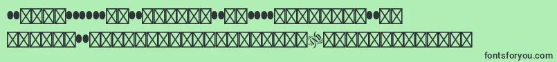 Woodtypeornamentsstd Font – Black Fonts on Green Background