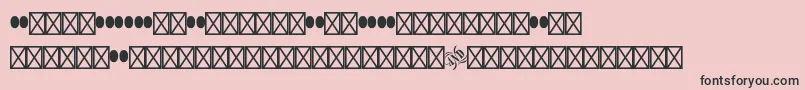 Woodtypeornamentsstd Font – Black Fonts on Pink Background