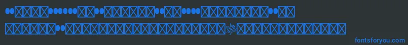 Woodtypeornamentsstd Font – Blue Fonts on Black Background