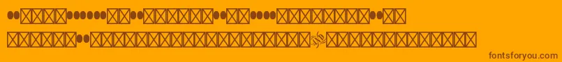 Woodtypeornamentsstd Font – Brown Fonts on Orange Background
