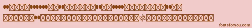 Woodtypeornamentsstd Font – Brown Fonts on Pink Background