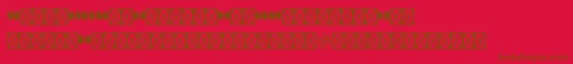 Woodtypeornamentsstd Font – Brown Fonts on Red Background