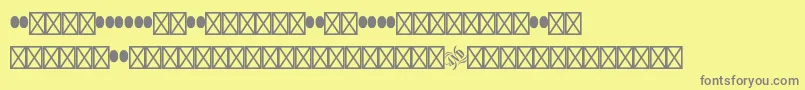 Woodtypeornamentsstd Font – Gray Fonts on Yellow Background