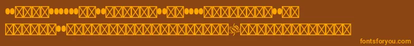 Woodtypeornamentsstd Font – Orange Fonts on Brown Background