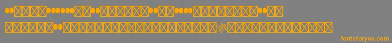 Woodtypeornamentsstd Font – Orange Fonts on Gray Background